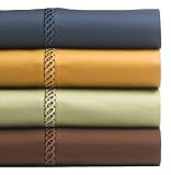 Mytex 350-Thread-Count 100% Cotton Lace Braid Hem Sheet Set