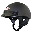 DOT Solid Flat Black Half Helmet - Size : Large