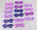 Cats eye sunglasses barrette pack 16 cat eyes sunglasses barrettes Purple