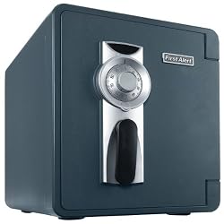 First Alert 2087F Waterproof 1 Hour Fire Safe with Combination Lock, 0.94 Cubic Foot, Gray
