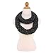 Premium Circle Wave 2 Tone Infinity Loop Scarf, Charcoal