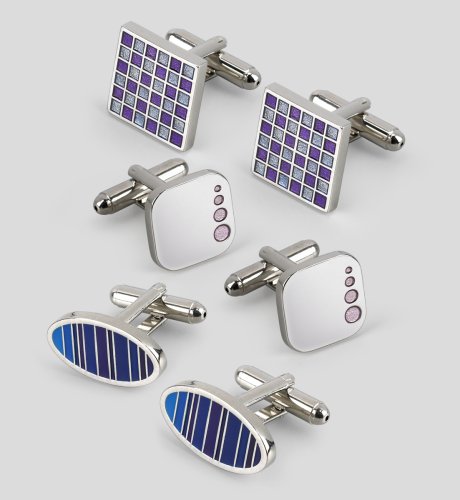 3 Pairs of Design Cufflinks