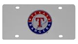 Texas Rangers MLB Stainless Steel Logo License Plate
