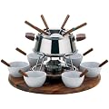 Kela 66470 Fonduekarussell Armata 23-teilig aus Edelstahl 18/8 inklusive Pastenbrenner