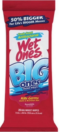 Wet Ones Big Ones Fresh Scent Antibacterial Wipes 28ct