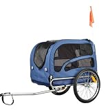 EXTRA GROSSER DOGGYHUT Hundeanhänger Hunde Fahrradanhänger Hundetransporter-BLAU NEU 60302-02