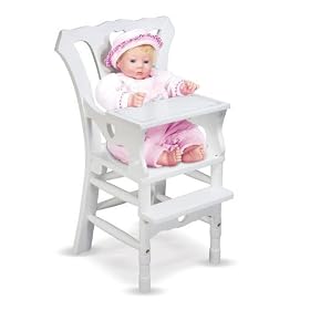 Melissa and Doug Deluxe Wooden Doll High Chair by Melissa & Doug