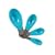 Ciroa Miniamo Brights Set of Four Blue Measuring Spoons
