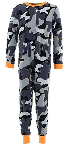Komar Kids Big Boys' Gray Camo One-Piece Pajamas M/8