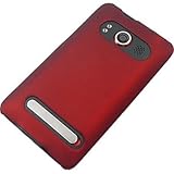 Crystal Hard Red RUBBERIZED Cover Case for HTC EVO 4G (SPRINT) [WCS679]