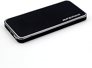 AFENDO&reg; 4000mAh Ultra-D&uuml;nne Ultra Kompakt tragbare Ladeger&auml;t Pack Externe Mobile Backup Batterie USB- Ausgang Portable smart Starker Power Bank (Externer Akku-Pack und Ladeger&auml;t) 1A Ausgang mit 5W LED-Taschenlampe mit hoher Kapazit&auml;t Notfall Ladeger&auml;t f&uuml;r iPad, iPad 2,3, iPhone 6, 5S, 5C, 5, 4S, 4, 3Gs 3G, 3, iPod, Blackberry, HTC, Android, Samsung, Nokia, Sony, Motorola, alle Generationen Mp3 Mp4 Player und Smart Phones und Bluetooth-Lautsprecher, Bluetooth-Kopfh&ouml;rer, die meisten Bluetooth-Ger&auml;te 5V und anderen digitalen Ger&auml;ten (Apple-Adapter-30-Pin-und lightning, nicht enthalten) mit 18 Monate Herstellergarantie (schwarz)