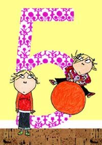 Charlie and Lola Age 5 Birthday Card