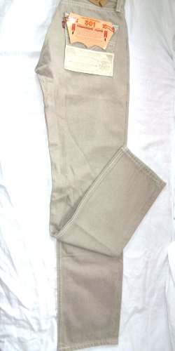 Levis Jeans 501; Beige Größe W27 L32