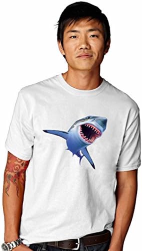 SolarTees Men's Sharky Solar Color Changing Tee XL White
