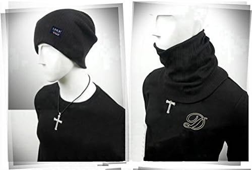 Cool Unisex Multifunctional Headwear Beanies Outdoor Warm Neck Gaiter for Cycling, Skiing and Daily Wear (Black)