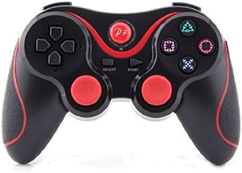 EALLC Ultra-comfort Upgraded New Version Wireless Bluetooth game Black &amp; Red Controller for PS3/ the Playstation 3 Console(Money Back Satisfy Guaranteed)