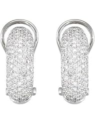Diamond Earrings 14K White Gold Pair 1 1/2 Ct Tw Diamond Earrings