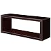 Faux-Leather Rectangle Wall Shelf - Brown (Medium)