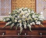 Deluxe Pure White Casket Spray