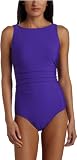 Reebok Women's Must Haves Classic Side Shirred High Neck Suit