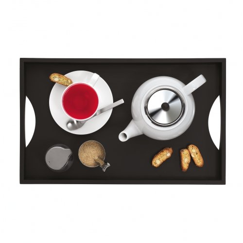 Childrens Toyshop  Kitchen & Housewares : Bodum Piazza Navone Tray, 50 x 31 x 5 cm, 19.6 x 12.2 x 2 inch, Black Beech Wood Tray