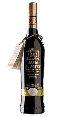 Masia el Altet High Quality- Award Winning Cold Pressed EVOO Extra Virgin Olive Oil, 2012-2013Harvest, 17-Ounce Black Glass Bottle