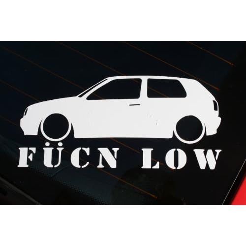 Fucn low car Sticker for VW Golf Mk3 VR6 / GTi