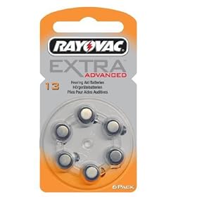 4 x Rayovac Type 13 Hearing Aid Batteries (6 Pack) + 1 Pack Free!