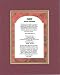 Family Mission Statement Poem on 11 x 14 Inches Double Beveled Matting