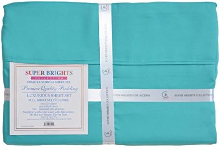 SPIRIT LINEN HOME Turquoise Microfiber Sheet Sets: Bright Vivid Color (Queen)