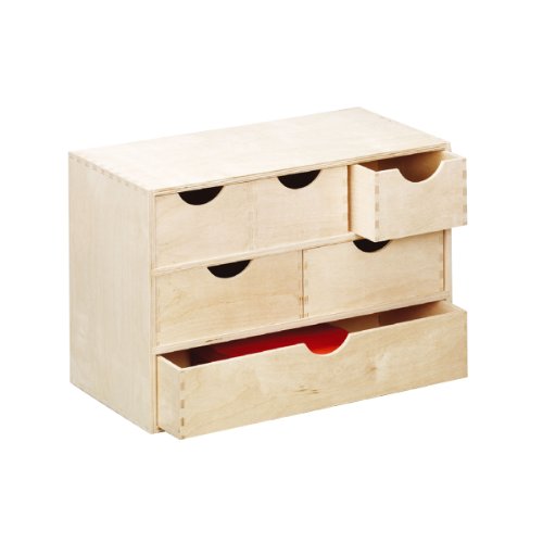 Zeller 13193 Schubladenelement, 6-er, Birke 40 x 20 x 28 cm Preisvergleich