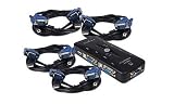 Kinamax KVM-USB4 4-PORT USB 2.0 and VGA/SVGA KVM Switch Box with 2 Sets of Cables
