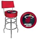 Miami Heat NBA Padded Swivel Bar Stool with Back