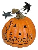 Happy Halloween Pumpkin Figurine says Spooky Home Decor