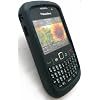 EMARTBUY BLACKBERRY 8520 CURVE SILICON SKIN COVER/CASE PROTECTIVE RUBBER BLACK + SCREEN PROTECTOR