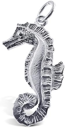 Sterling Silver 925 Authentic Seahorse Charm. Adjustable Fit with High Quality Finish. Plus Free Special Gift Pouch.