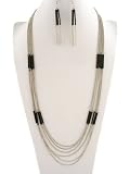 Days of Our Lives ~ ~ Maggie Silver and Black Multi-Strand Cascade Necklace