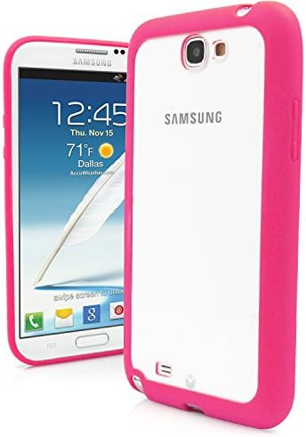 Galaxy Note 2 Case, MagicMobile® Ultra Thin Slim Clear Case for Galaxy Note 2 Protective Cover Armor [TPU] Bumper Frame Case for Samsung Galaxy Note 2 Transparent Crystal Back Cover - Pink