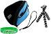 Neoprene Sleeve (Smurf Blue) Case and Premium Tripod for Flip MinoHD Camcorder Skyline