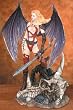 Dragon Slayer Princess Warrior Figurine - Cold Cast Resin - 10'' Height