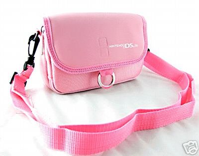 Childrens Toyshop  Video Games : Official XVIDIA (TM) Nintendo DSL / DS Lite Carry Case / Bag plus Game Storage in Pink Plus Original Apple iPOD Pink Sock (see photo)!
