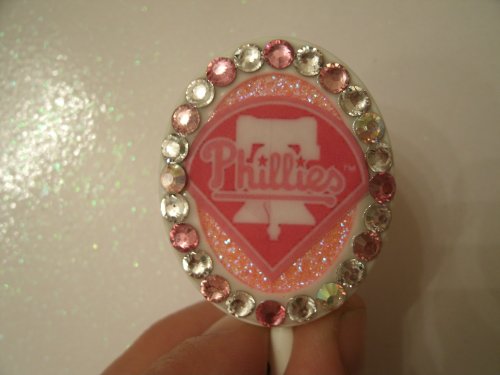Philadelphia Phillies Swarovski Crystal Embellished Retractable Reel ,Badgeholder Free Id Sleeve ,Id Holder at Amazon.com