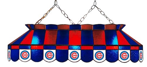 Imperial Chicago Cubs Licensed 40-Inch Rectangular Stained Glass Billiard Table Light