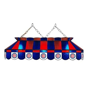 Imperial Chicago Cubs Licensed 40-Inch Rectangular Stained Glass Billiard Table Light
