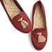 Ollio Women's Ballet Shoe Tassel Faux-Suede Cute Flat
