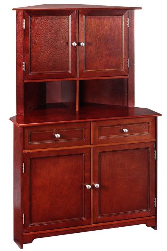 Oxford Corner Storage Cabinet, 32"W, MERLOT