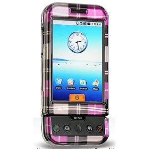 Pink Checkered Snap-On Cover Hard Case Protector for HTC Google G1 Gphone Android