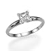 0.50Ct VS Princess Diamond Engagement Ring 18k Y/Gold