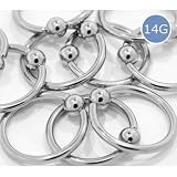 14G 1/2 Captive Bead Rings