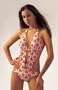 Marina West Swimsuit Monokini Bikini Swimwear, One Piece or Two Piece, Sexy Hot Style, Orange and White